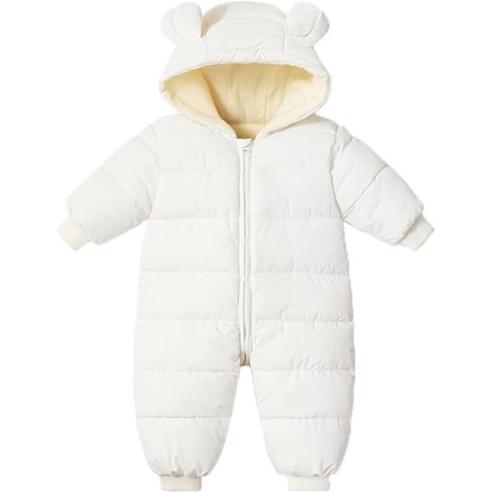 Infant Snowsuit Baby Bear Suit  Winter Coat Hooded Jumpsuit for Boys Girls